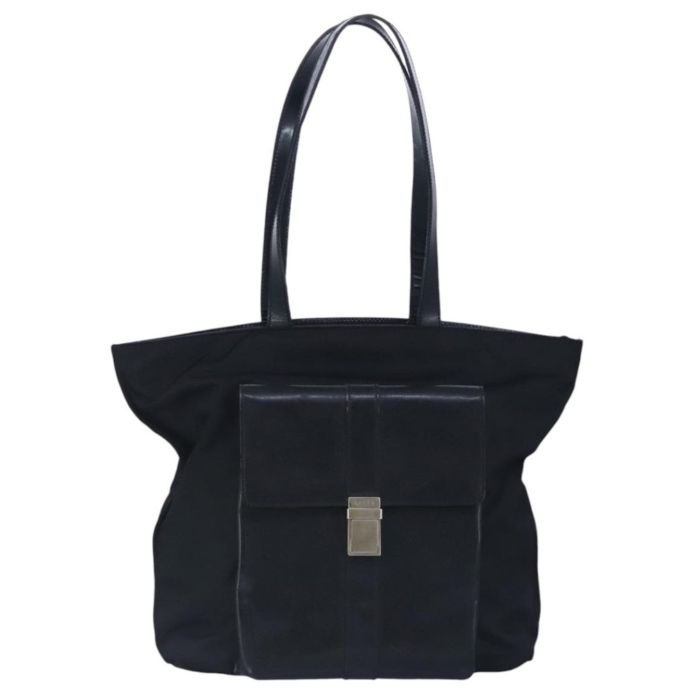 GUCCI Tote Bag Canvas Leather Black Silver 019 2122 0523 Auth bs19400 - Picture 13 of 16